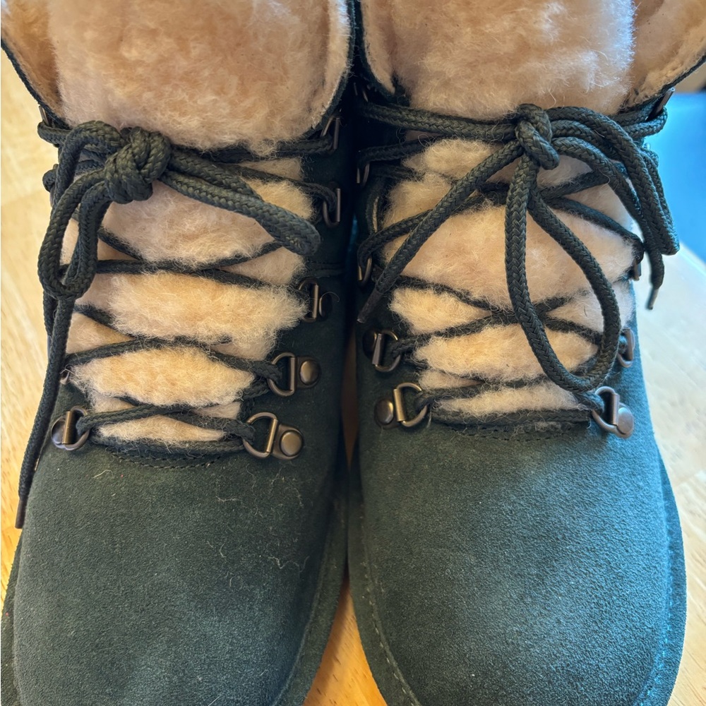 BearPaw Cream Fur-Lined Boots